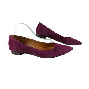 𝅺Frye Burgundy Wine Suede Sienna Pointed Toe Ballet Flats 6M #743